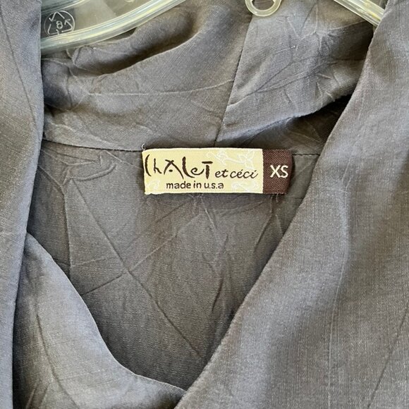 Unique Chalet et ceci Gun Metal Grey Cowl Neck Dress - Picture 5 of 7